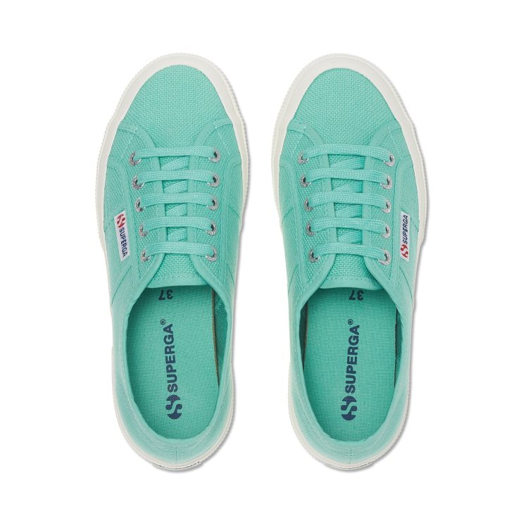 Superga 2750 Cotu Klassische Turnschuhe - Grünes Wasser