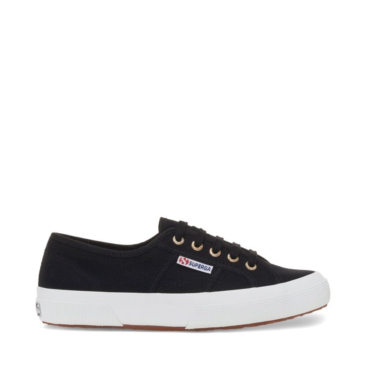 Superga 2750 Cotu Klassische Turnschuhe - Schwarz Blassgold