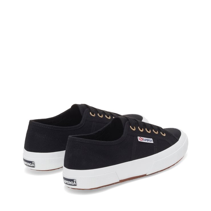 Superga 2750 Cotu Klassische Turnschuhe - Schwarz Blassgold