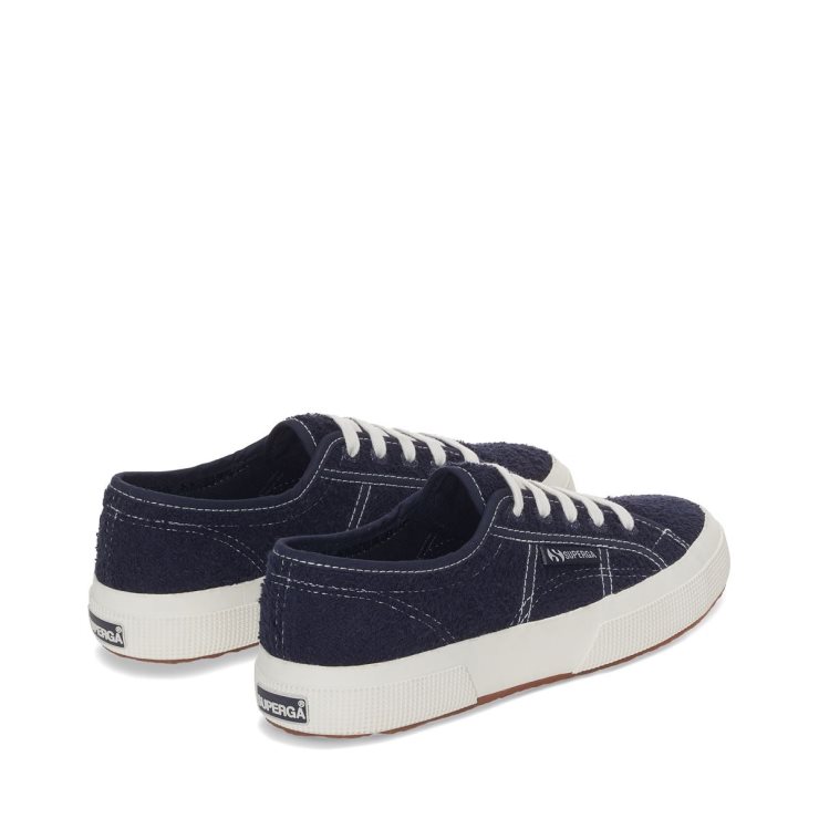 Superga 2750 Baumwoll-Frottee-Sneakers - Marineweiß