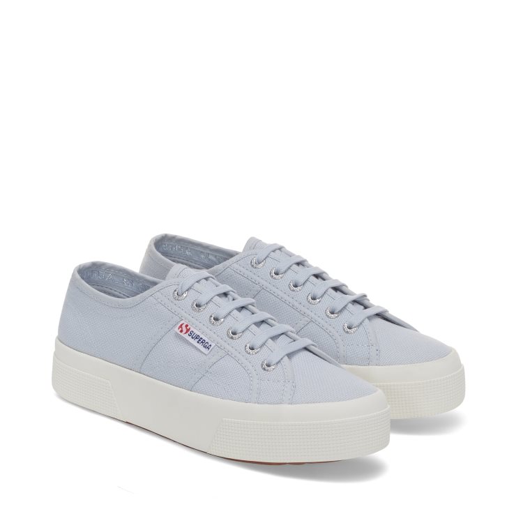 Superga 2740 Plattform Grau Lilla
