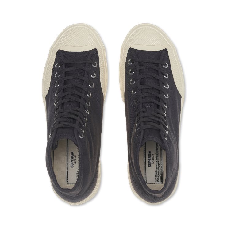 Superga 2433 Arbeitskleidung Anthrazit-Off White