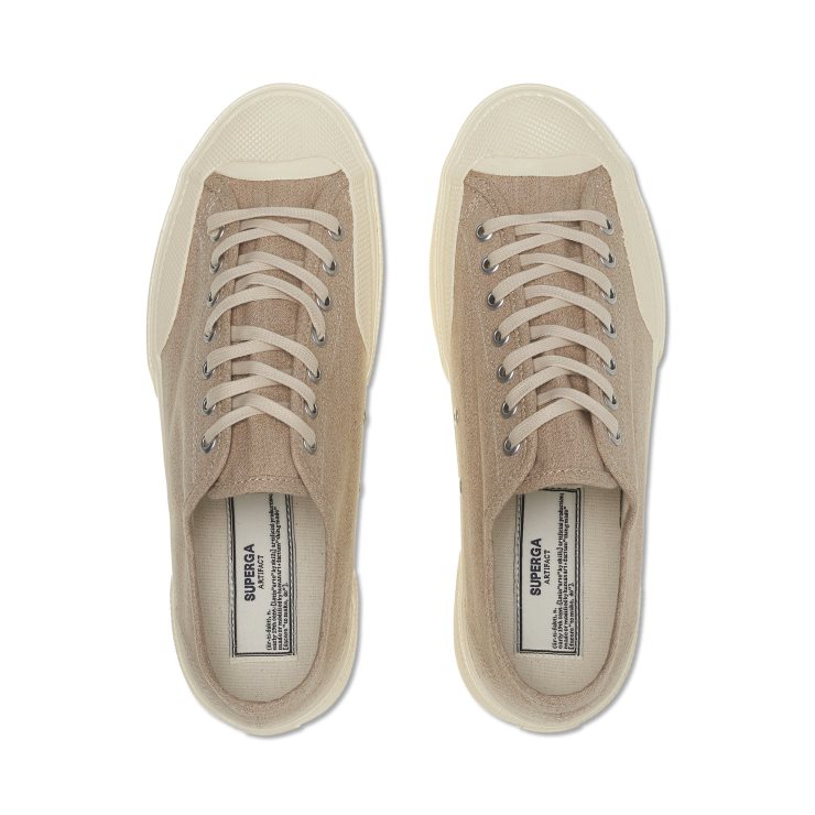 Superga 2432 Salz Pfeffer Lt Gelb-cremeweiß