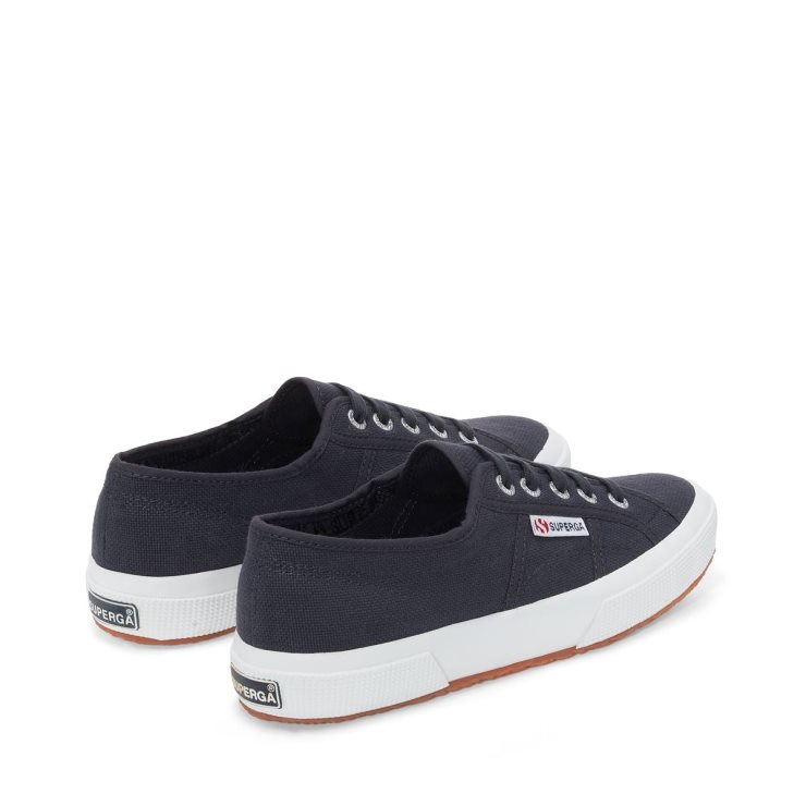 Superga 2750 Gewaschene Baumwolle Blau Grau Dk Gewaschen