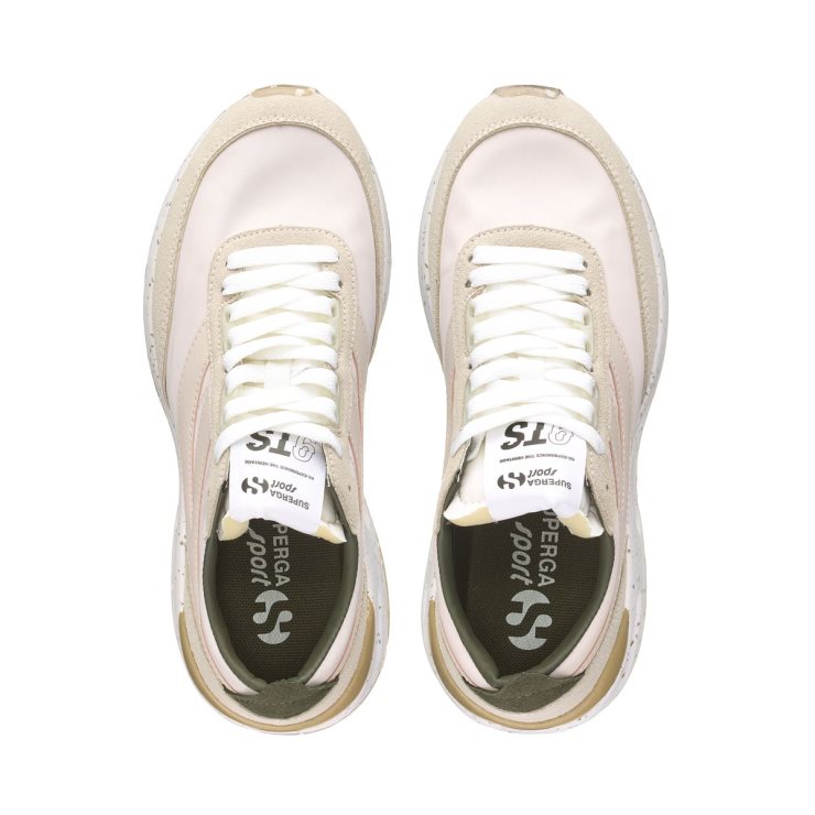 Superga 4089 Training 9ts Slim Vegan L Pink Mandelgrün Olive
