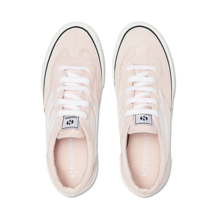 Superga 3041 Revolley Colour Block Plateau Rosa-weiß
