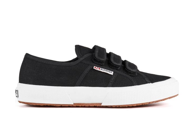 Superga 2750 Cot3strapu Schwarz-f Weiß