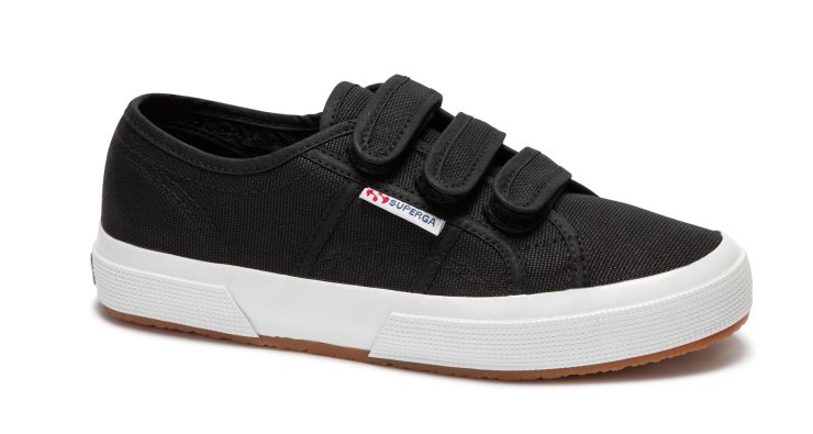 Superga 2750 Cot3strapu Schwarz-f Weiß