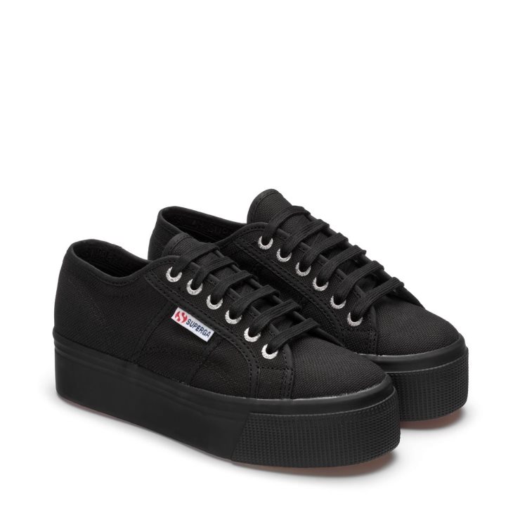 Superga 2790 Plattform Komplett Schwarz