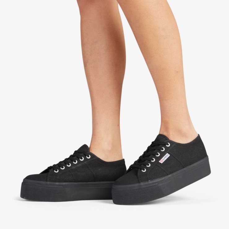 Superga 2790 Plattform Komplett Schwarz