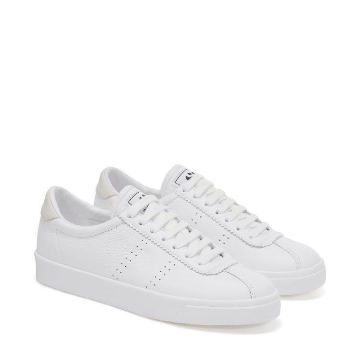 Superga 2843 Club S Comfort Leder Komplett Weiß-weiß