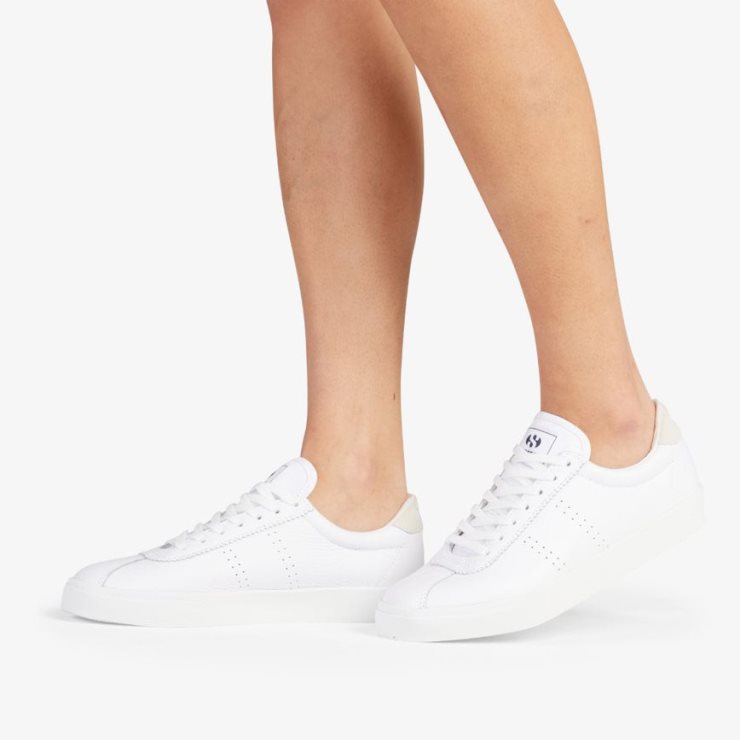 Superga 2843 Club S Comfort Leder Komplett Weiß-weiß