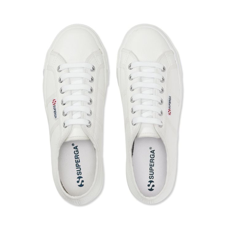 Superga 2790 Gewalktes Leder Weiß