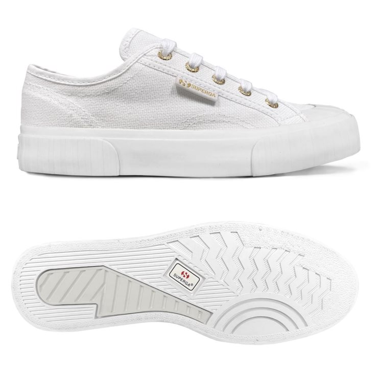 Superga 2630 Streifen Weiß Beige