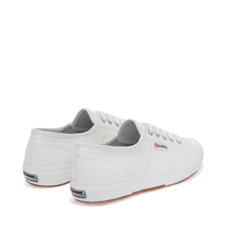Superga 2750 Gewalktes Leder Weiß