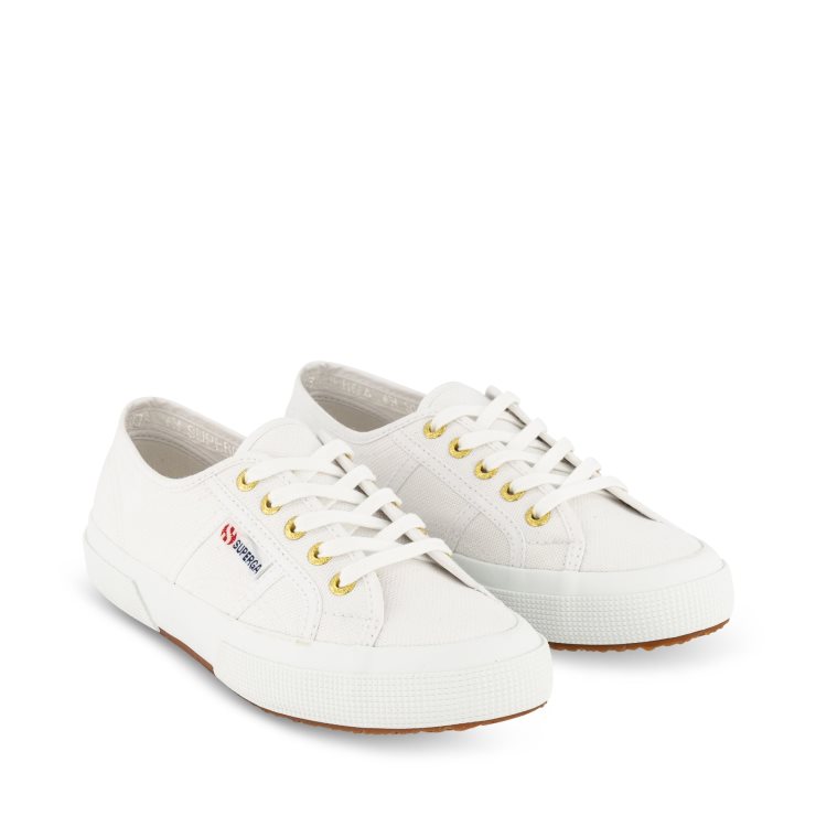 Superga 2750 Cotu Classic Weiß-gold-weiß-gelbgold