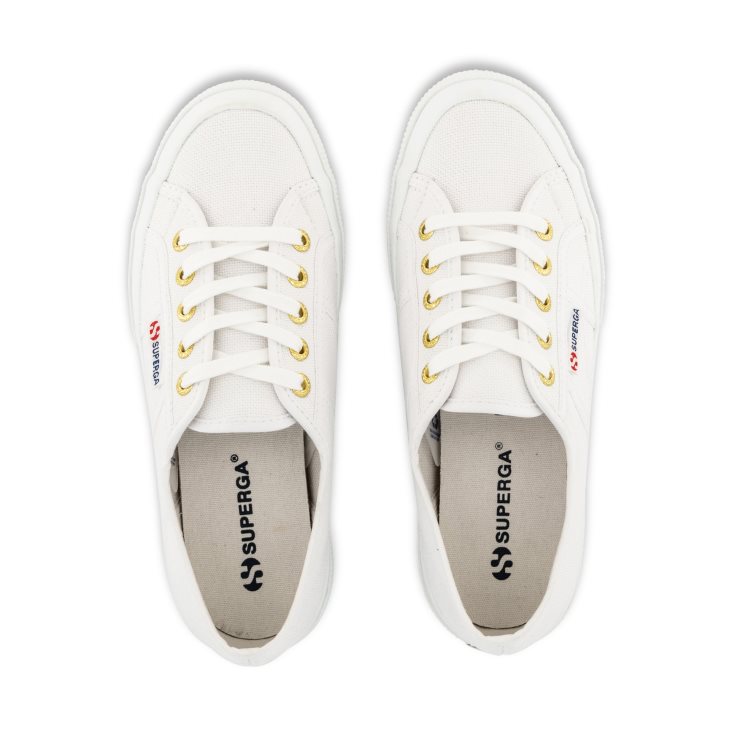 Superga 2750 Cotu Classic Weiß-gold-weiß-gelbgold
