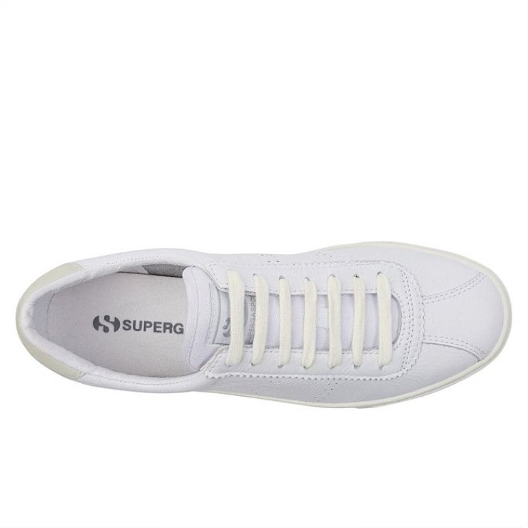 Superga 2843 Club S Comfort Leder Weiß-weiß-beige Gesso