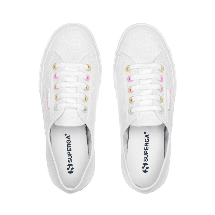 Superga 2750 Rainbow Details Weiß-bonbon Mehrfarbig