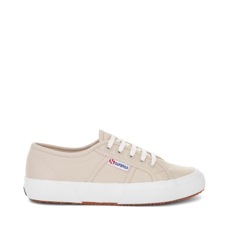 Superga 2750 Veganes Kunstleder Beige Weiß-avorio