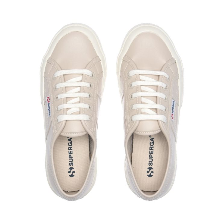 Superga 2750 Veganes Kunstleder Beige Weiß-avorio