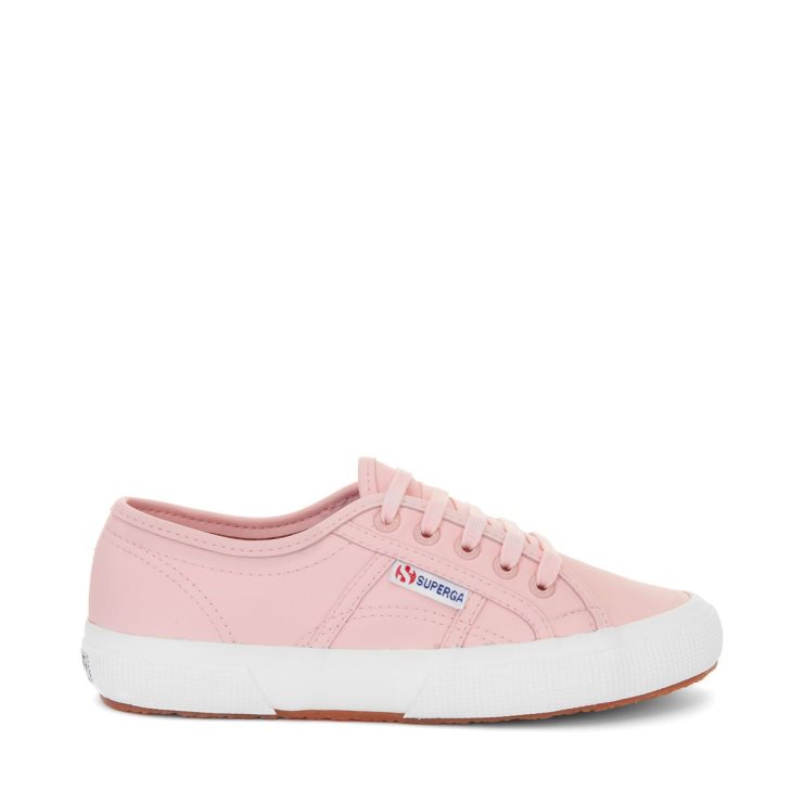 Superga 2750 Veganes Kunstleder Rosa Weiß