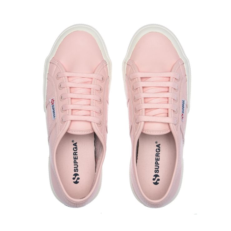 Superga 2750 Veganes Kunstleder Rosa Weiß