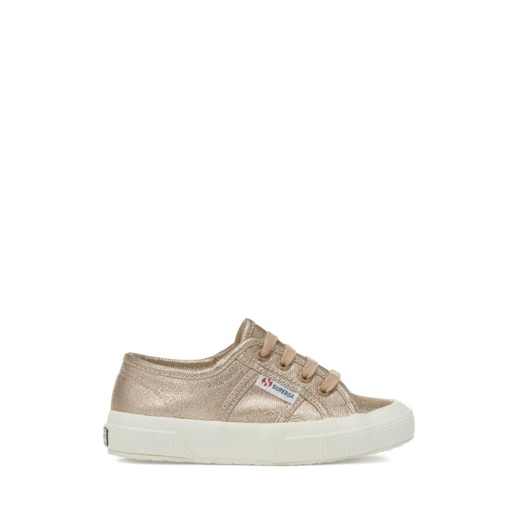 Superga 2750 Kids Metallic Canvas Pink Haut Matt