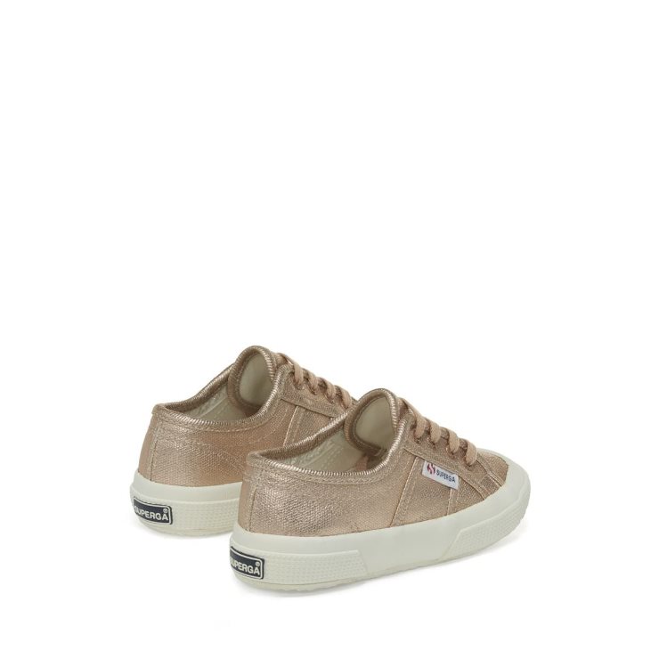 Superga 2750 Kids Metallic Canvas Pink Haut Matt