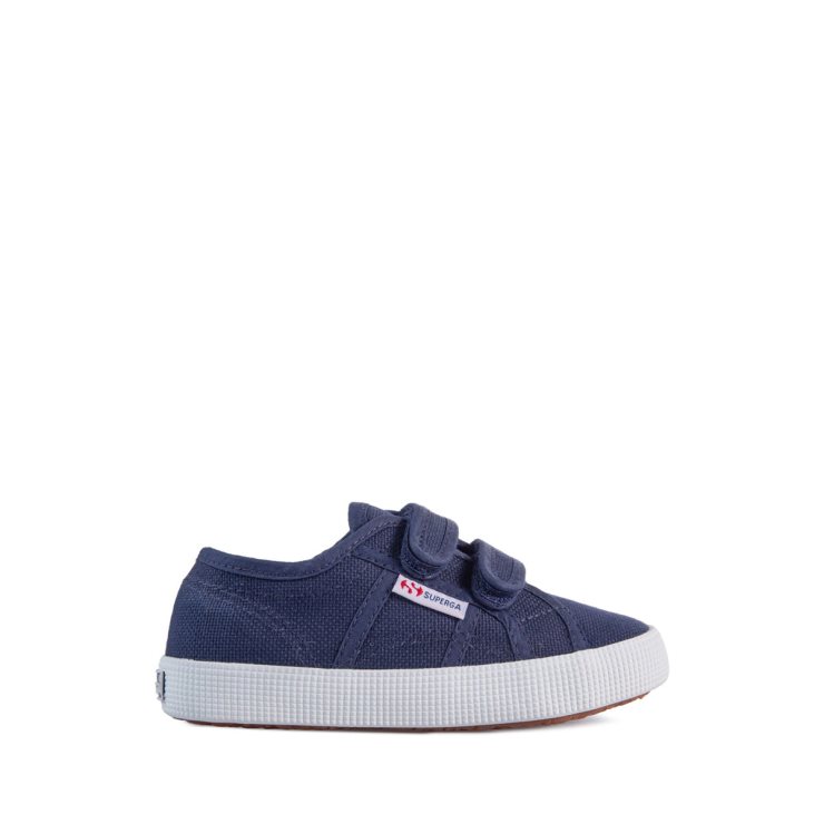 Superga 2750 Kindergurte Easylite Marine-weiß