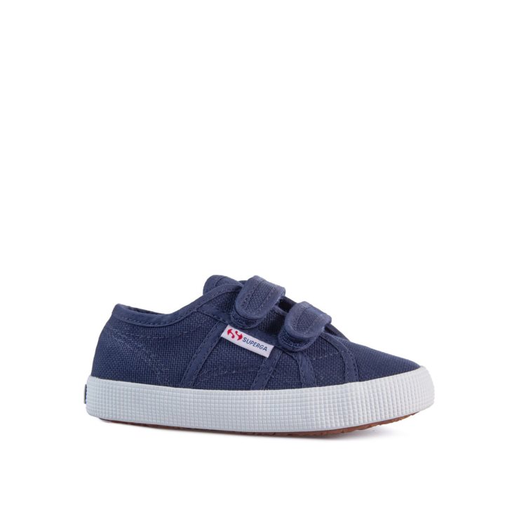 Superga 2750 Kindergurte Easylite Marine-weiß