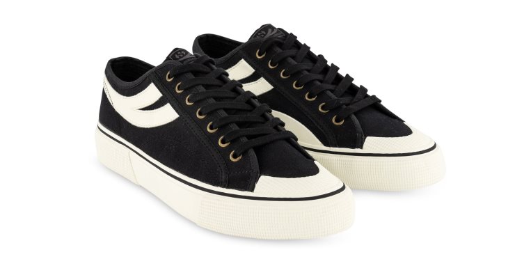 Superga 2750 Panatta 3.0 Schwarz-weiß