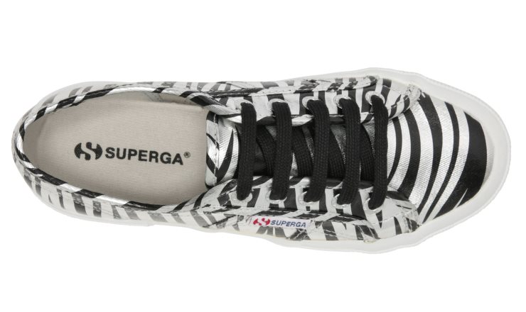 Superga 2750 - Fancotmetmatw Grau Silber Zebra