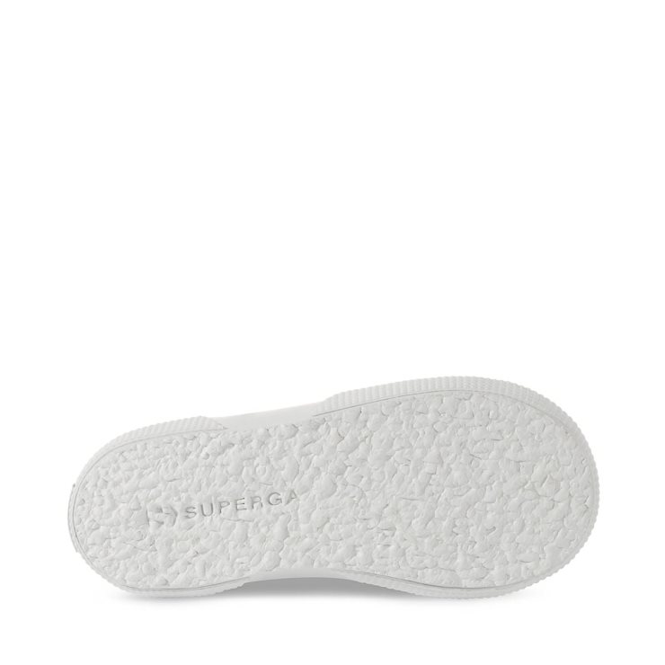 Superga 2750 Kids Clouds Drucken Weiß-hellblaue Wolken