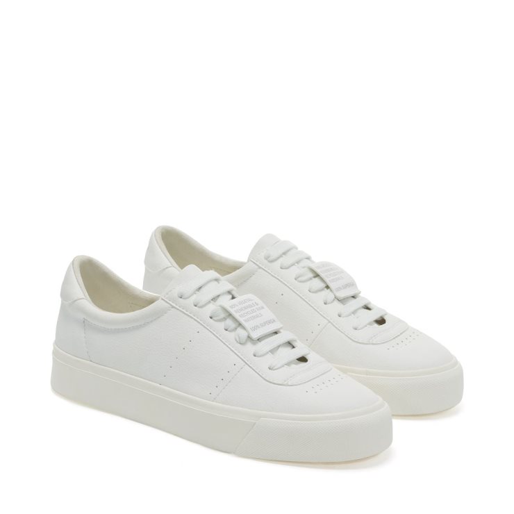 Superga 4834 Club S Up Auf Traubenbasis Fau Weiß-weiß-unico