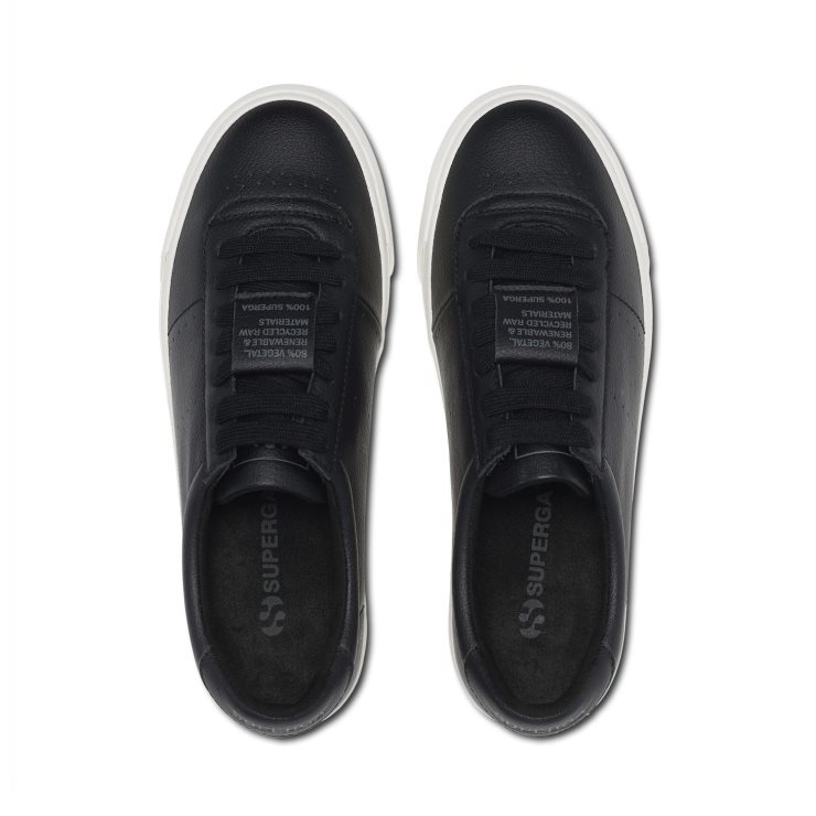 Superga 4834 Club S Up Traubenbasiertes Fau Schwarz-weiß