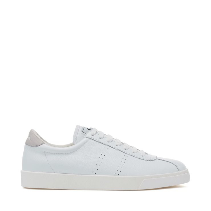 Superga 2843 Club S Comfort Leder Weiß-grau Colomba