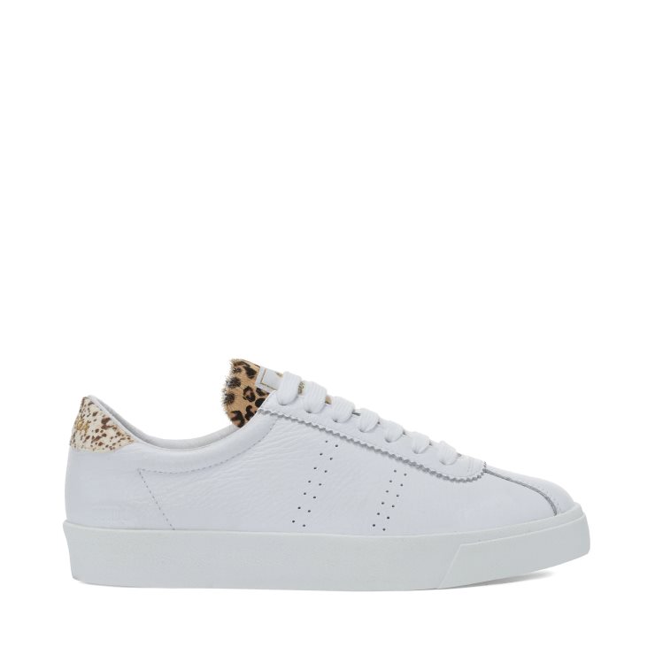 Superga 2843 Club S Calfhair Details White Dots-leopard