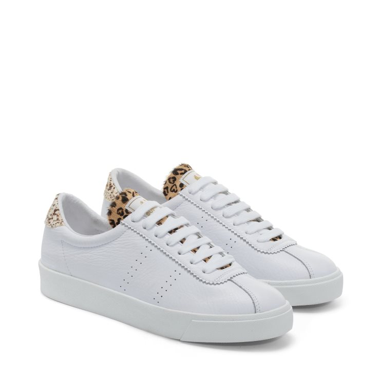 Superga 2843 Club S Calfhair Details White Dots-leopard