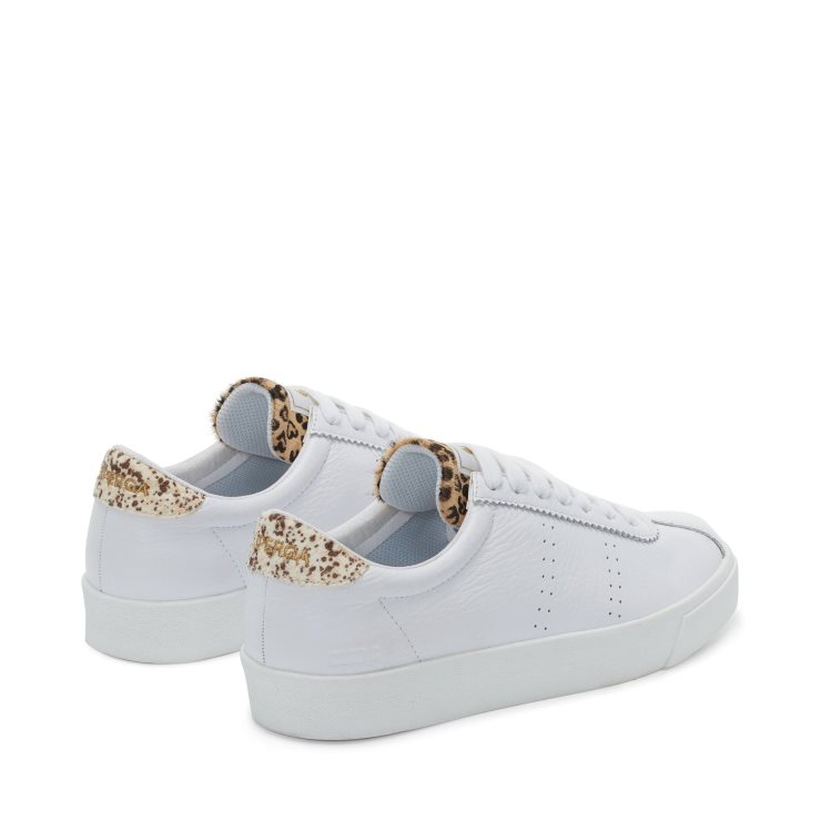 Superga 2843 Club S Calfhair Details White Dots-leopard