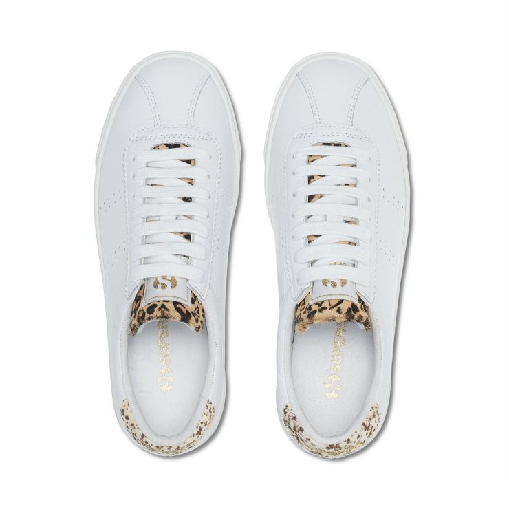 Superga 2843 Club S Calfhair Details White Dots-leopard