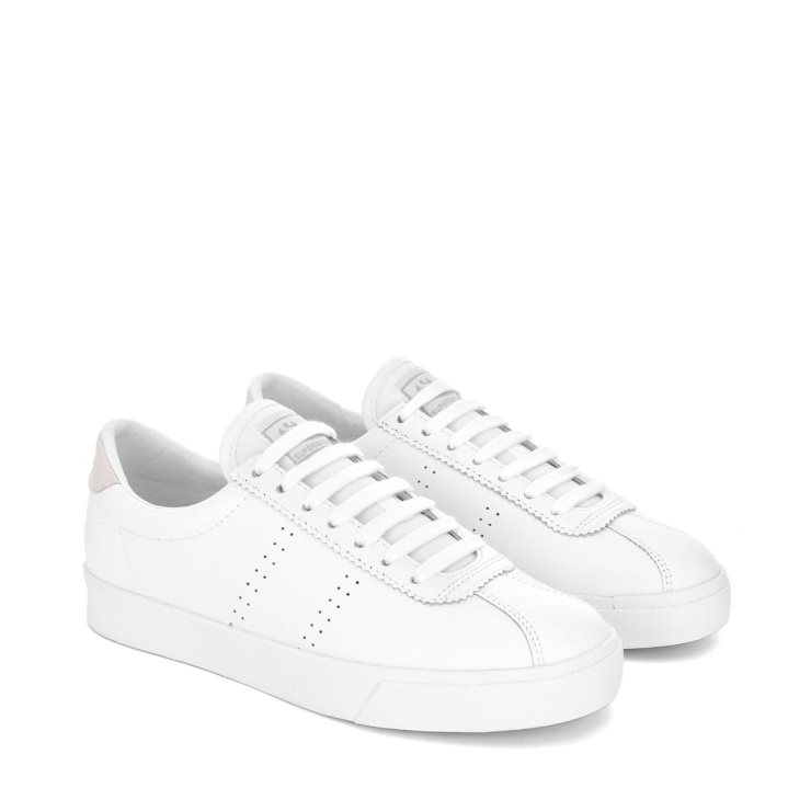 Superga 2843 Club S Komfort Leder Komplett Weiß
