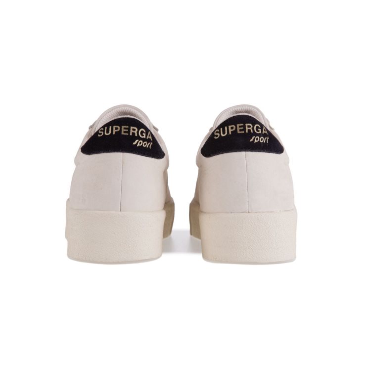 Superga 2902 Club 3 Cap Getrommeltes Wildleder Beige Gesso-schwarz