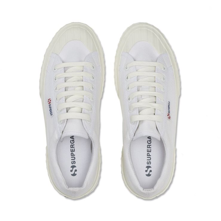 Superga 2631 Stripe Plateau Weiß Weiß
