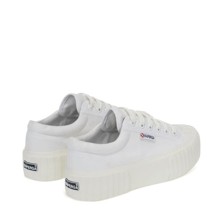 Superga 2631 Stripe Plateau Weiß Weiß
