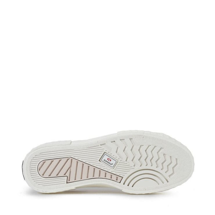 Superga 2631 Stripe Plateau Vegan Fau Beige Weiß