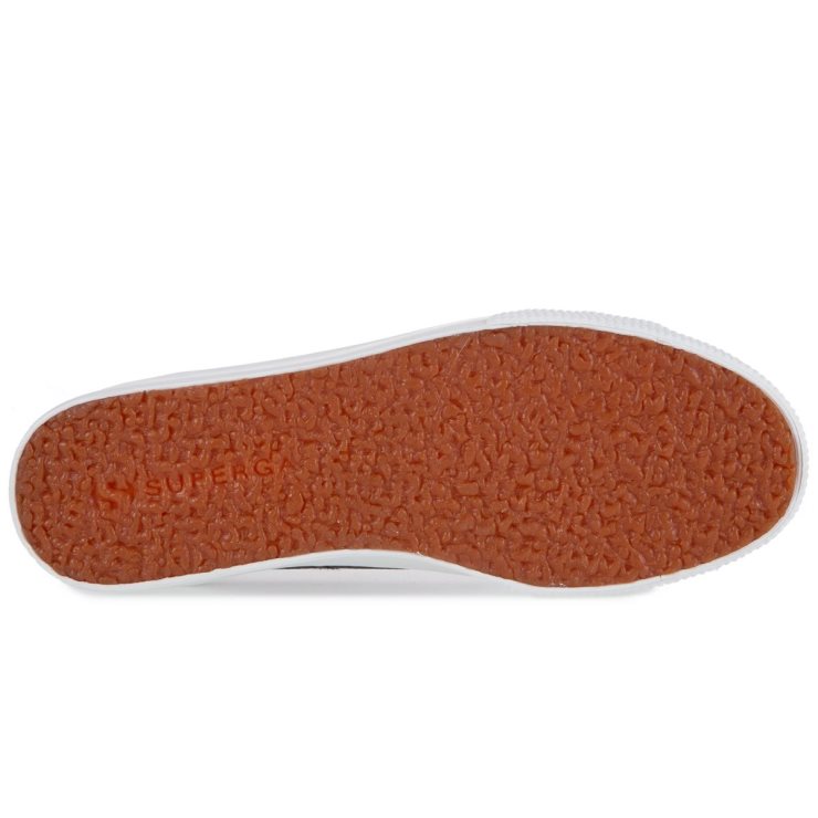 Superga 2790 Gewalktes Leder Schwarz-weiß