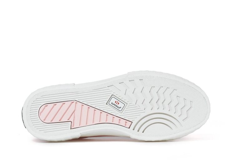 Superga 2631 Stripe Plateau Vegan Rosa Weiß