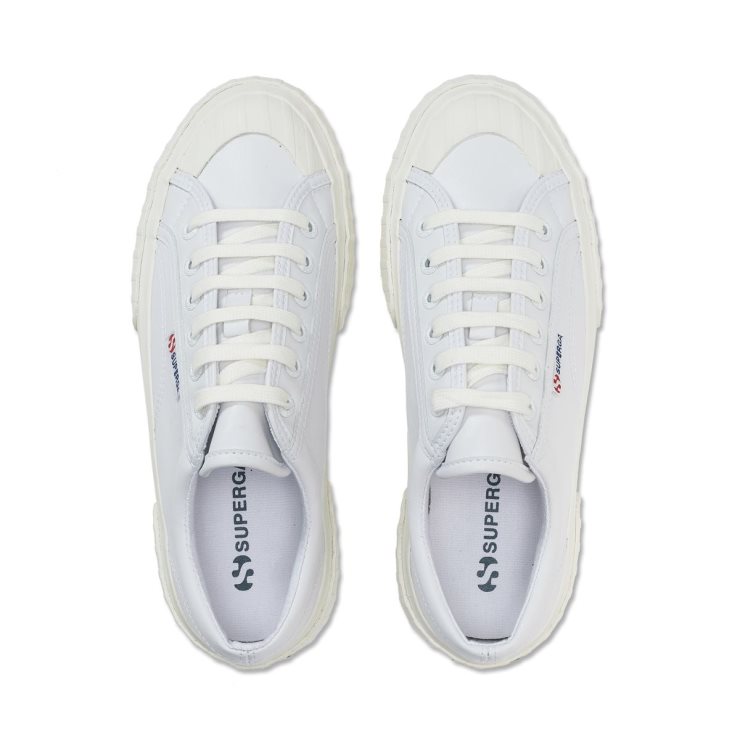 Superga 2631 Stripe Plateau Vegan Fau White