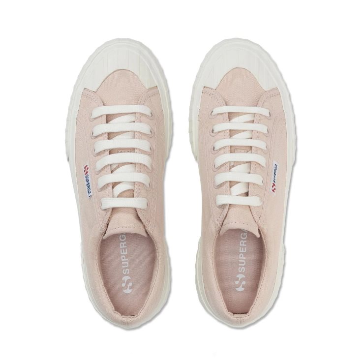 Superga 2631 Streifenplattform Pinkskin